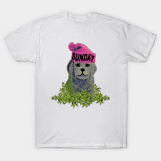 Sunday Mood Beanie Puppy T-Shirt